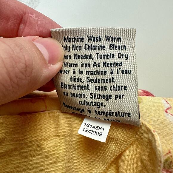 Pottery Barn Yellow Red Green Paisley 100% Cotton Table Runner 18" x 90" *READ* - Picture 4 of 7